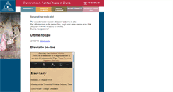 Desktop Screenshot of parrocchiasantachiara.it